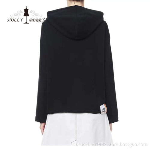 Guaranteed Quality Lightweight Regular Black White Hoodie